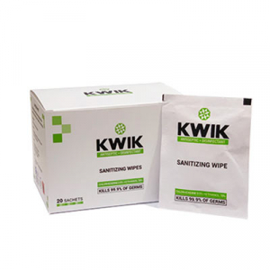 KWIK Sanitizing Wipes 20 Sachet