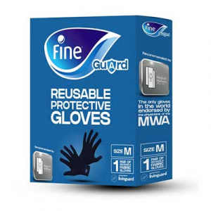 Fine Guard Reusable Protective Gloves Medium Size