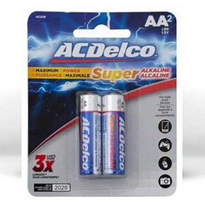 AC Delco Alkaline AA-2 Batteries 2 PCS