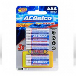 AC Delco Alkaline AAA-6 promo Batteries 4+2 PCS Free