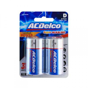 AC Delco Alkaline D-2 Batteries 2 PCS