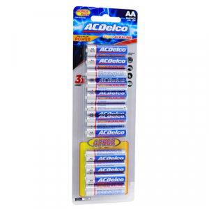 AC Delco Alkaline AA-12 promo Batteries 8+4 PCS Free