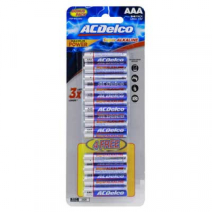 AC Delco Alkaline AAA-12 promo Batteries 8+4 PCS Free