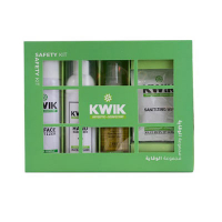 KWIK Safety Kit (1 foam sanitizer 60ml- 1 surface sanitizer 70ml- 1 (4 in 1) sanitizer 50ml- 5 sachet wipes.