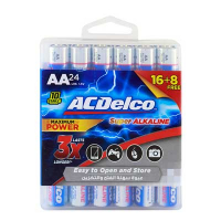 AC Delco Alkaline AA-24 promo Batteries 16+8 PCS Free