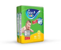 Fine Baby Diapers  - Jumbo Pack- Small 3-6Kg 68 Diapers